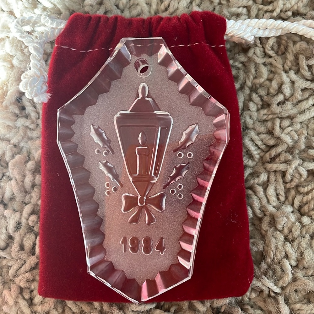 Vintage and discontinued 1984 Waterford Christmas Ornament.